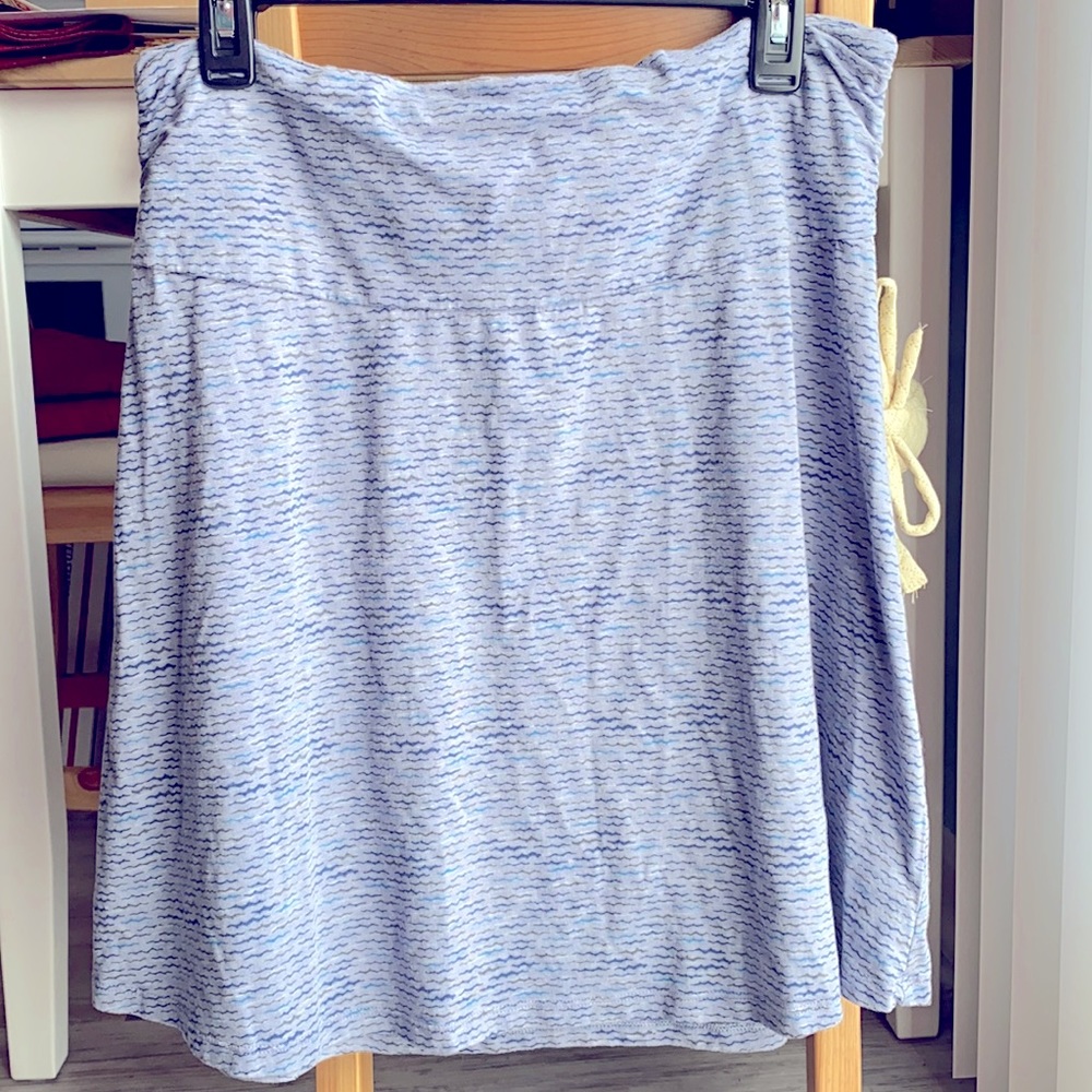 Soft, stretchy blue skirt, great for travel.